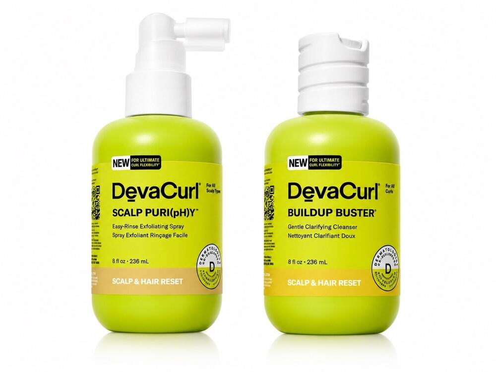 DevaCurl Scalp Puri(pHY) Exfoliating Spray & Buildup Buster Cleanser 8 oz Set